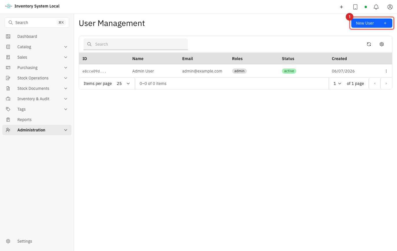 Creating a user